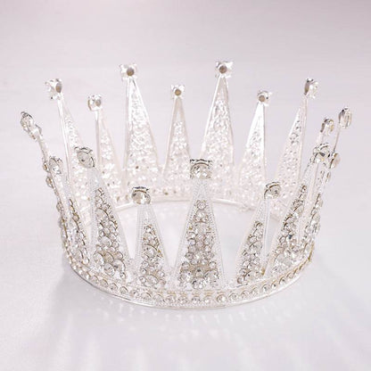 Alloy Retro Round Bridal Crown - Elegant Wedding Hair Jewelry 2025 - Buy Center