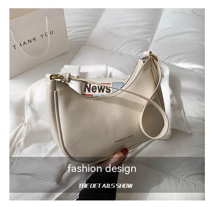 Buycenter Korean Style Messenger Bag - Trendy Crescent Design, Soft Handle - Buy Center