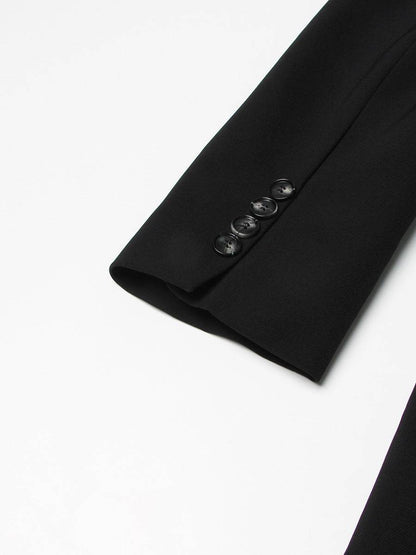 Buycenter Elegant Black Trench Coat - Women's Fashionable Outerwear - Buy Center