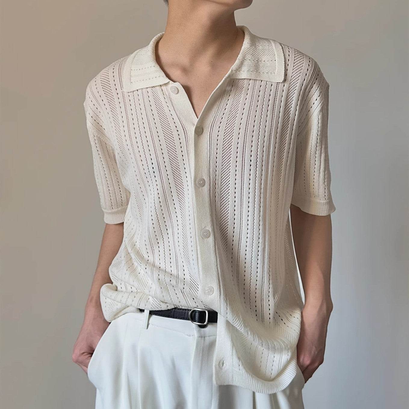 Buycenter Retro Short-Sleeved Sweater - Slim Fit for Men & Women - Buy Center