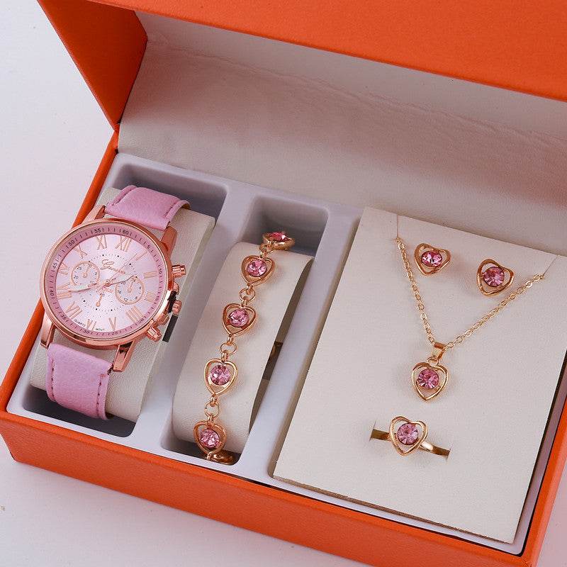 Ladies Graduated Belt Watch Jewelry Set - Stylish Accessory for Every Occasion - Buy Center