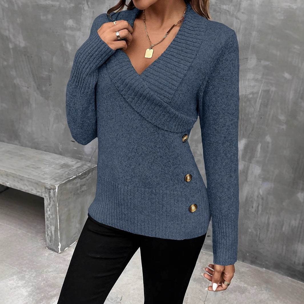Buycenter Elegant Knitted Sweater - Women's Pullover in Various Colors - Buy Center