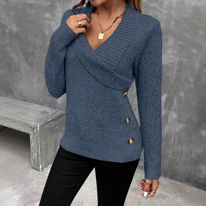Buycenter Elegant Knitted Sweater - Women's Pullover in Various Colors - Buy Center