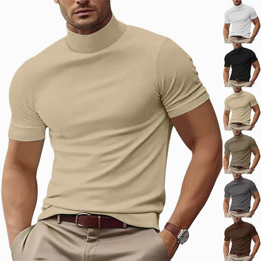 Men's Casual T-Shirt - Slim Fit Solid Color for Spring and Summer - Buy Center