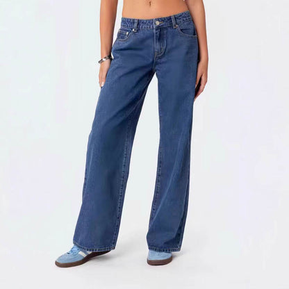 Stylish Low Waist Wide Leg Jeans - Modern Women's Fashion 2025 - Buy Center
