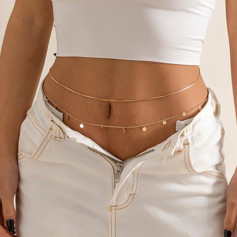 Buy Center Transparent Rhinestone Waist Chain - Stylish Body Jewelry - Buy Center