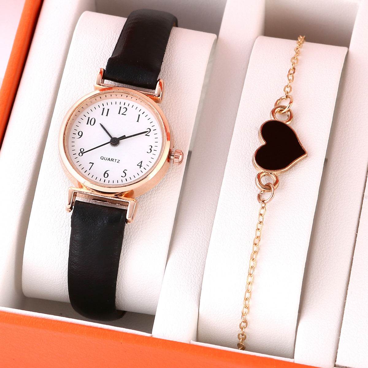 Elegant Lady Heart Bracelet Quartz Watch - Stylish & Lightweight Design - Buy Center