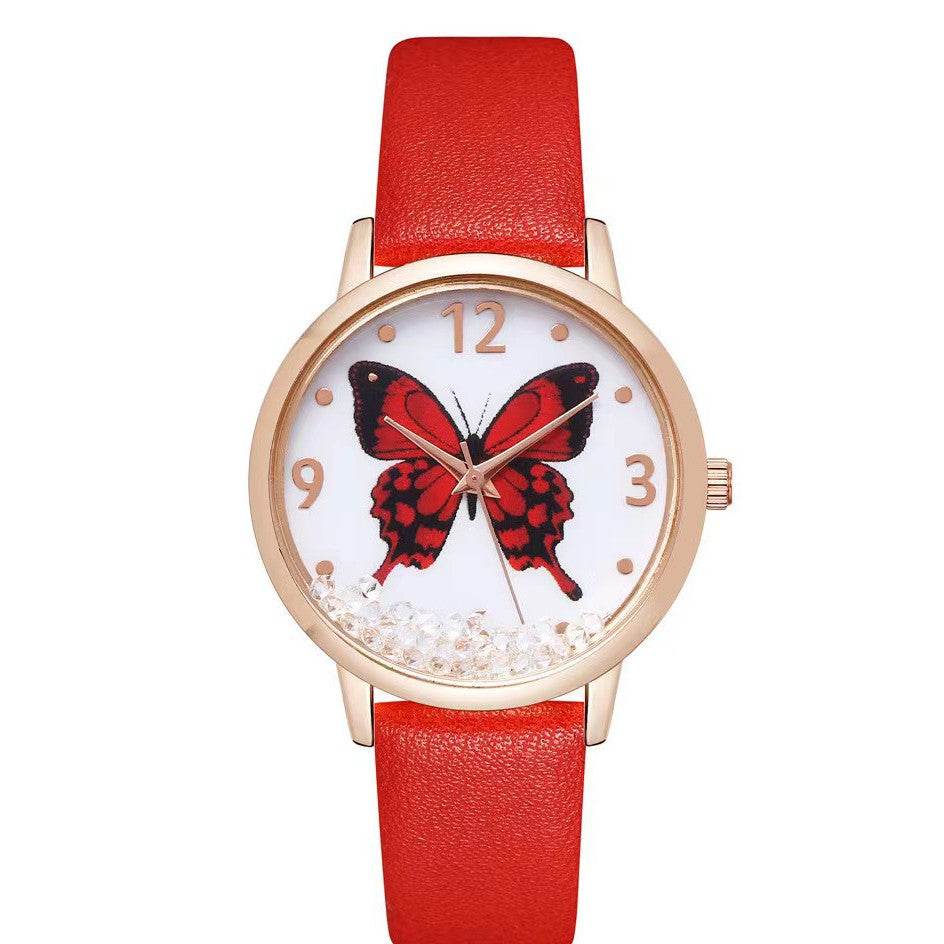Women's Rhinestone Butterfly Quartz Watch – Stylish Casual Dress Timepiece - Buy Center