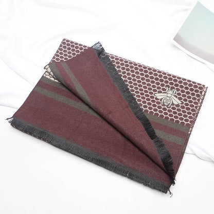 Men's Fashion Plaid Scarf - Thickened Imitation Cashmere for Style and Warmth - Buy Center