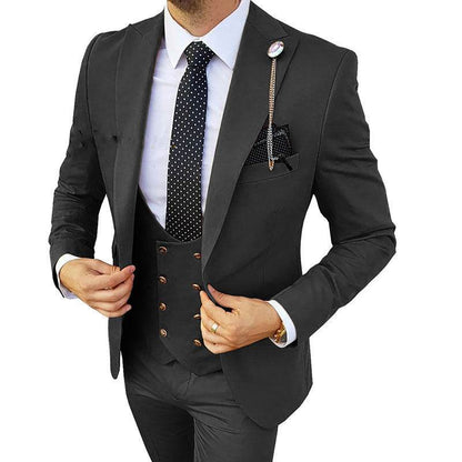 Stylish Men's Three Piece Suit - Lightweight Cotton for Any Occasion - Buy Center