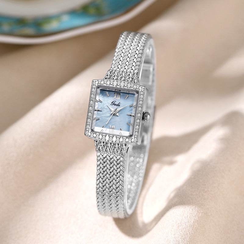 Niche Fritillary Waterproof Quartz Watch - Luxury Square Design for Women - Buy Center