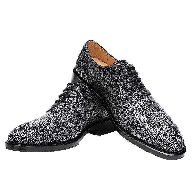 Buycenter Pearl Fish Skin Men's Formal Shoes - Stylish Low Heel Design - Buy Center