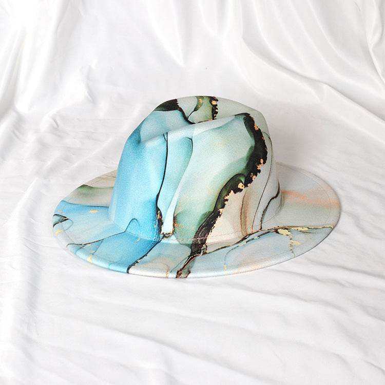 Buycenter Gold-Plated Fedora Hat - Double-Sided Color Matching Style - Buy Center