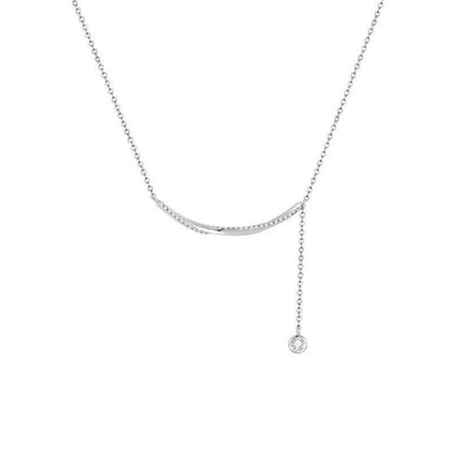 Buycenter Sterling Silver Necklace - Elegant Smile Tassel Design - Buy Center