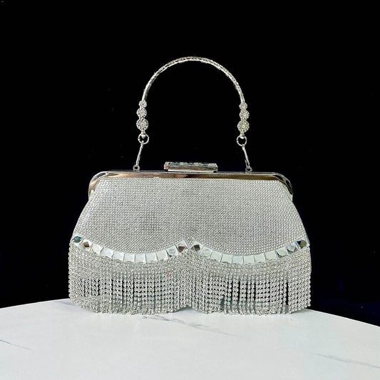 New Tassel Evening Bag - KTV Princess Crossbody with Diamonds & Chain Strap - Buy Center