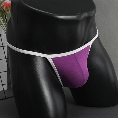 Men's Low Waist T-Shaped Thong - Premium Cotton Underwear in Vivid Colors - Buy Center