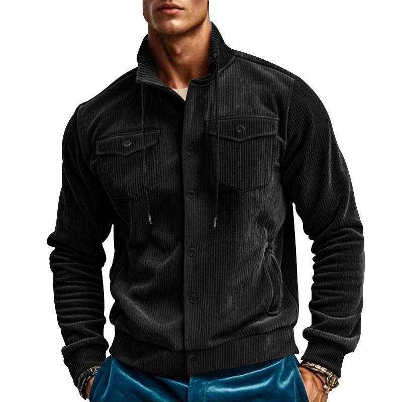 Buycenter Men's Corduroy Jacket - Trendy Turn-down Collar for Any Season - Buy Center
