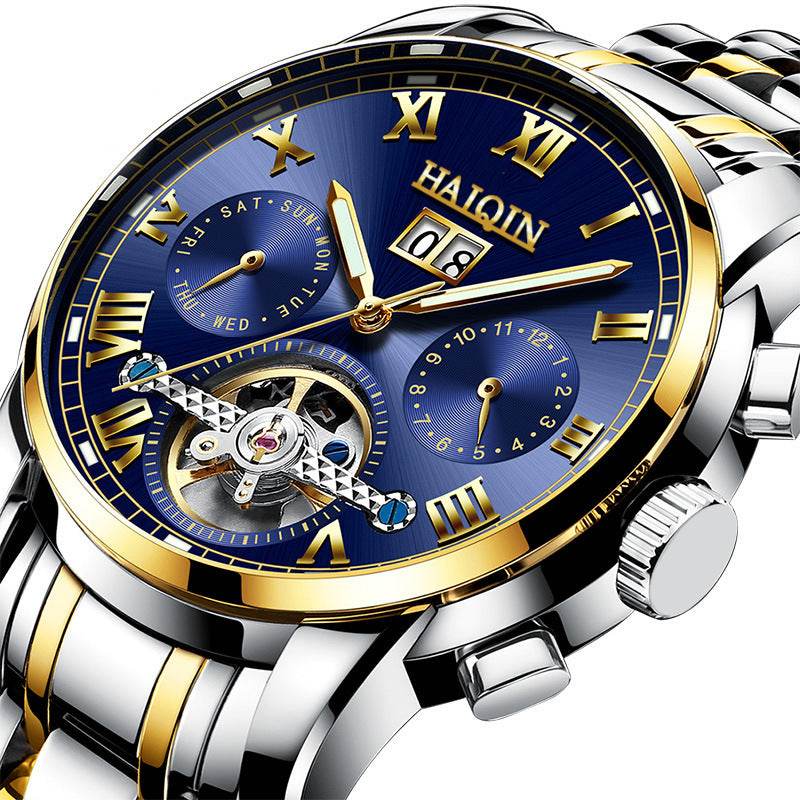 Men's Waterproof Luminous Tourbillon Watch - Stylish Mechanical Timepiece - Buy Center
