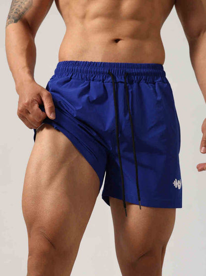 Buycenter Men's Quick-Drying Fitness Shorts - Elastic Waist, 3XL to M Size - Buy Center