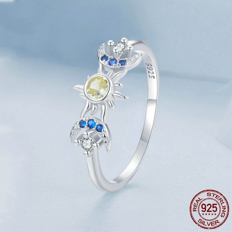 S925 Sterling Silver Sun and Moon Ring - Unique Engagement Jewelry 2025 - Buy Center