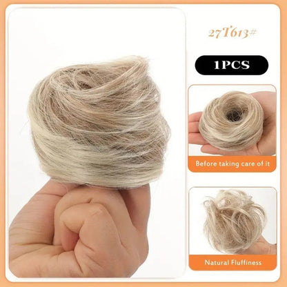 Female Hair Loop Simulation Wig - Fluffy Short Style with Rubber Band - Buy Center