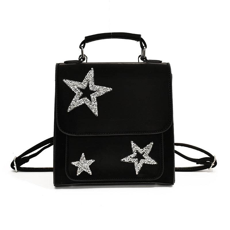 Buycenter Women's Sequin Star Backpack - Fashionable PU & Wear-Resistant - Buy Center