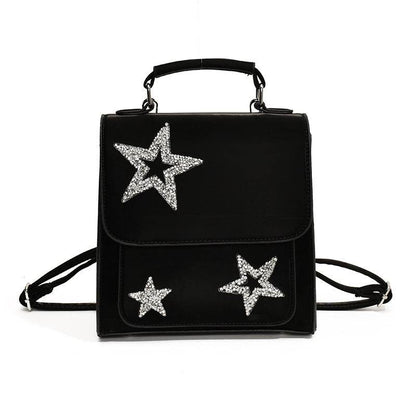 Buycenter Women's Sequin Star Backpack - Fashionable PU & Wear-Resistant - Buy Center