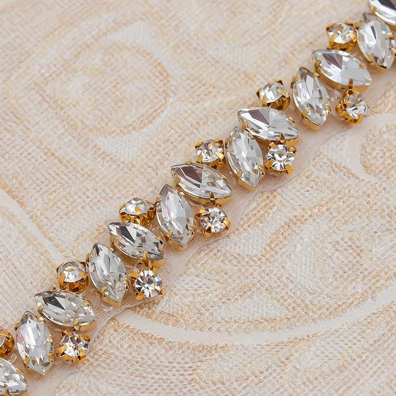 Rhinestone Applique Waist Jewelry for Weddings - Elegant Bridal Accessory - Buy Center