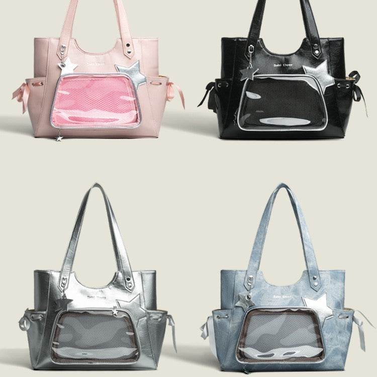 Buycenter Transparent Japanese Tote Bag - Trendy Women’s Crossbody Style - Buy Center