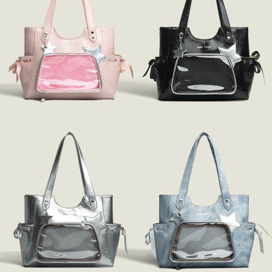 Buycenter Transparent Japanese Tote Bag - Trendy Women’s Crossbody Style - Buy Center