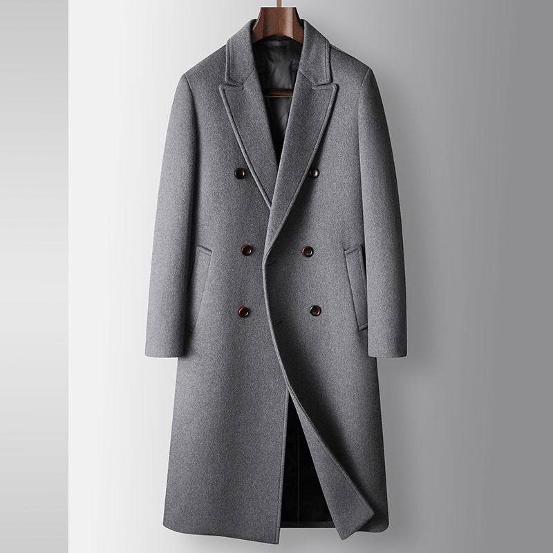 White Duck Down Woolen Coat - Stylish Warmth in Camel, Gray, Black - Buy Center