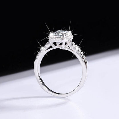 Women's Sterling Silver Moissanite Ring - Elegant Fairy Design for 2025 - Buy Center