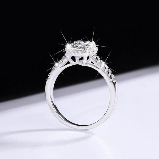 Women's Sterling Silver Moissanite Ring - Elegant Fairy Design for 2025 - Buy Center