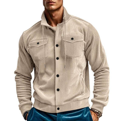 Buycenter Men's Corduroy Jacket - Trendy Turn-down Collar for Any Season - Buy Center
