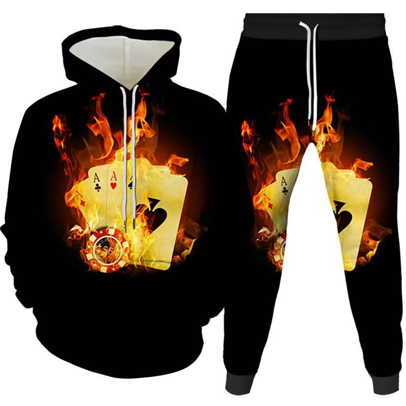 Cozy Digital Print Hooded Pajama Set for Men & Women - Stylish Comfort - Buy Center