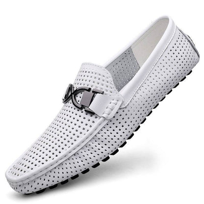 Men's Soft Leather Sandals - Breathable Flat Heel Casual Shoes 2025 - Buy Center