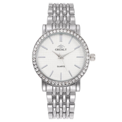 Casual Quartz Watches for Men & Women - Stylish Steel Strap with Diamonds - Buy Center