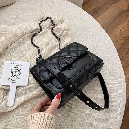 Hong Kong Style Women's Crossbody Bag - Soft PU, Diamond Pattern Design - Buy Center