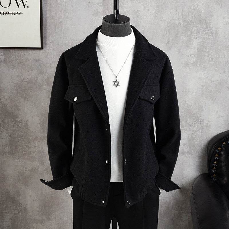 Men's Thickened Woolen Jacket Coat - Casual Loose Fit Blazer for 2025 - Buy Center