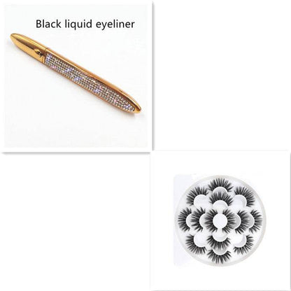 Multicolor Self-Adhesive Eyeliner False Eyelashes - Easy Application & Versatile Styles - Buy Center