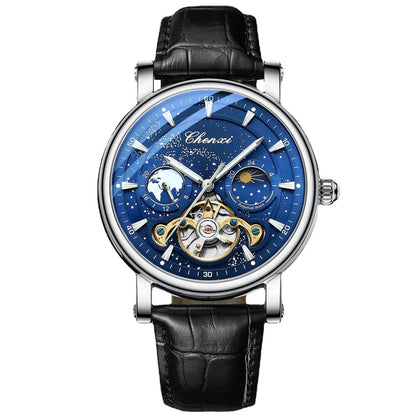 Xinghe Luminous Tourbillon Mechanical Watch - Moon Phase, Stylish Design - Buy Center