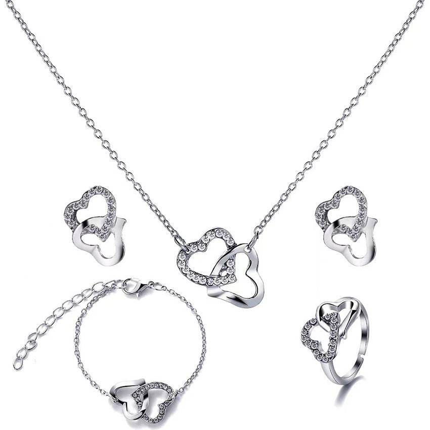 Buycenter 5PCS Butterfly Jewelry Set - Necklace, Earrings, Ring & Bracelet - Buy Center