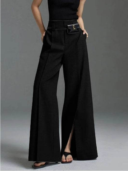 Buycenter Casual Wide Leg Trousers - Flared Pants in Khaki, Gray, Black - Buy Center