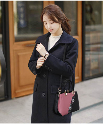 Buycenter Stylish Women's Handbag - Flower Pattern Crossbody Tote Bag - Buy Center