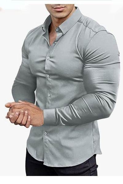 Men's Non-Ironing Casual Shirt - Anti-Wrinkle, Four-Sided Stretch Fabric - Buy Center