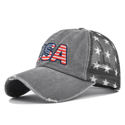 Buycenter American Flag Embroidered Cap - Adjustable Baseball Hat - Buy Center