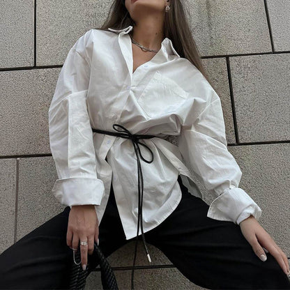 Buycenter Women's White Commuter Cardigan - Stylish Long Sleeve Top - Buy Center