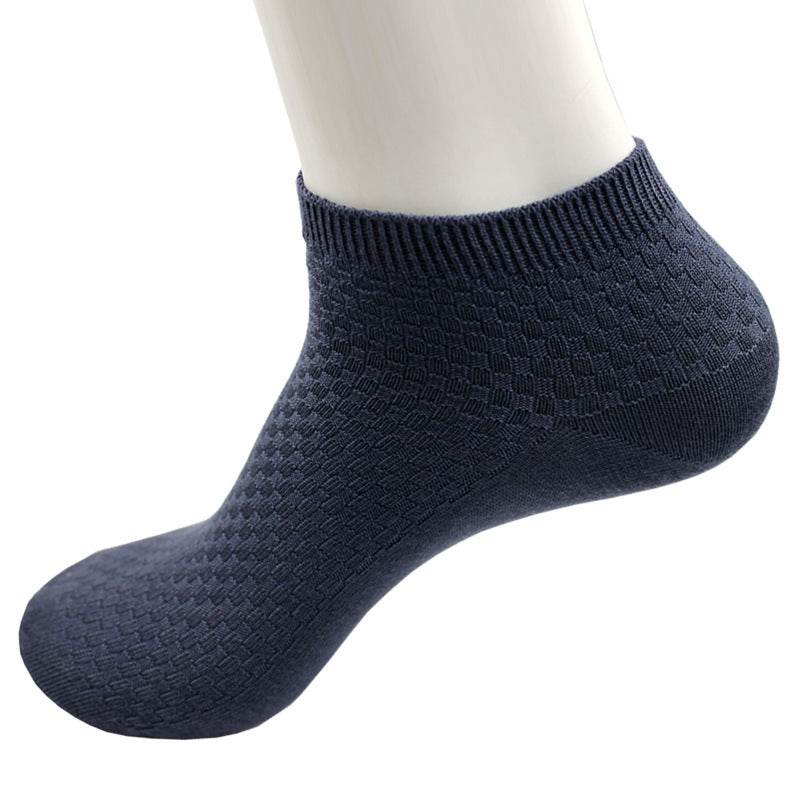 Casual Men's Bamboo Fiber Low Cut Socks - Eco-Friendly Comfort for All Seasons - Buy Center