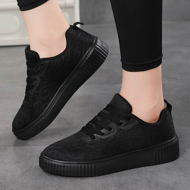 Versatile Women's Hollow-Out Platform Flats - Stylish and Breathable Summer Shoes - Buy Center