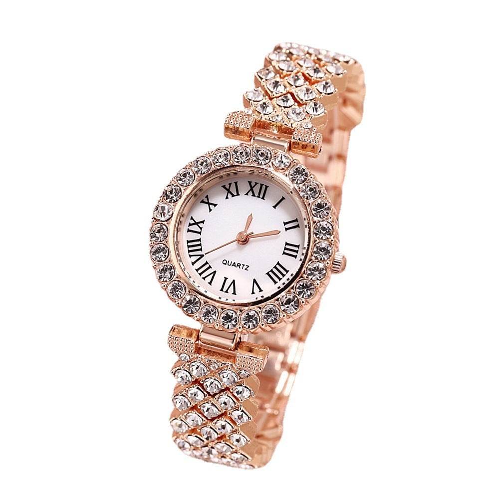 Buycenter Luxury Diamond Bracelet Watch Set - Women's Elegant Jewelry - Buy Center